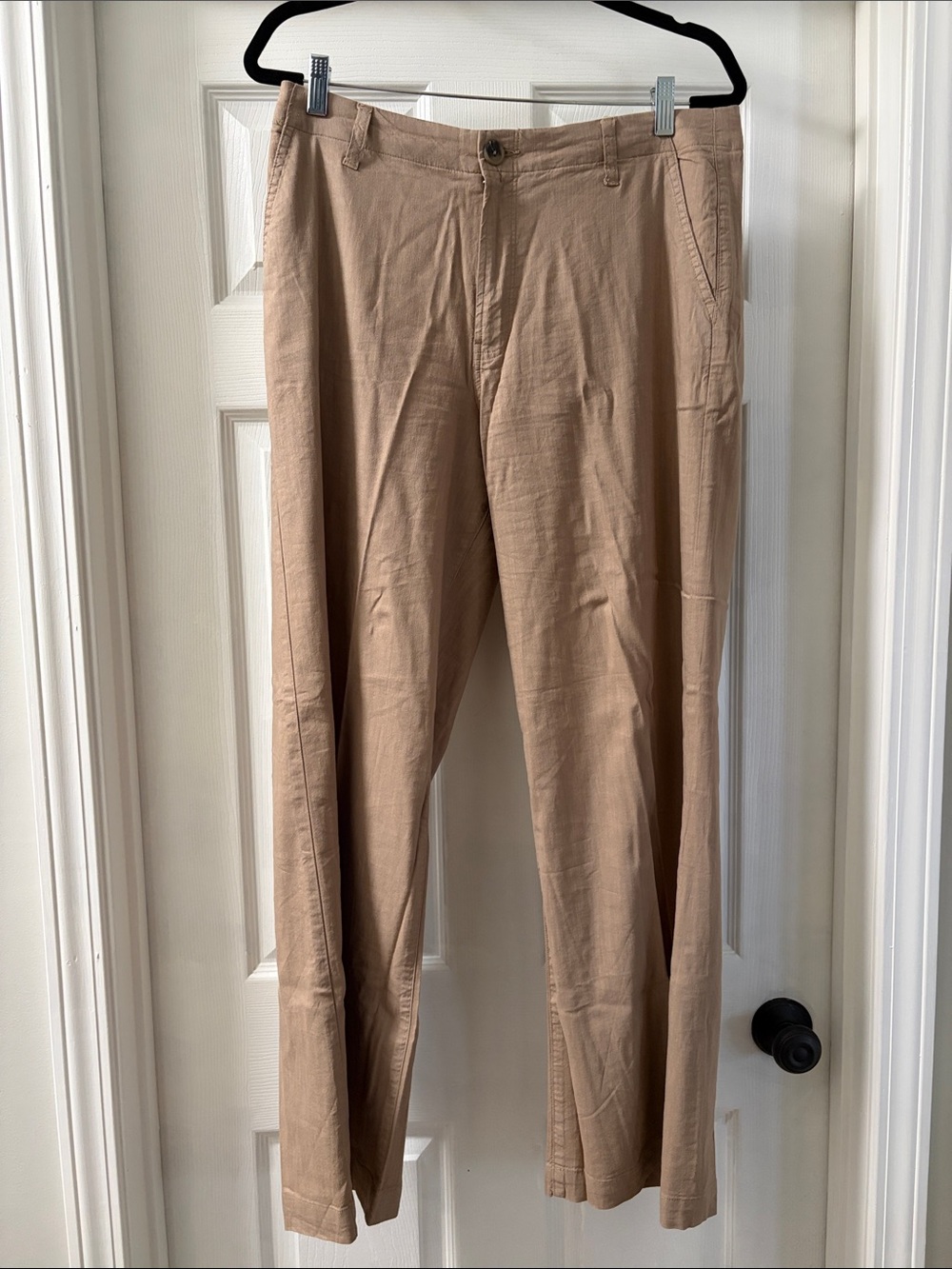 Kut from the Kloth Meg Linen Wide Leg Trouser Khaki - Picture 4 of 4